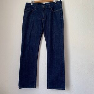 Mott & Bow Straight Leg Jeans Men 36 Dark Indigo Blue Denim Casual Classic
